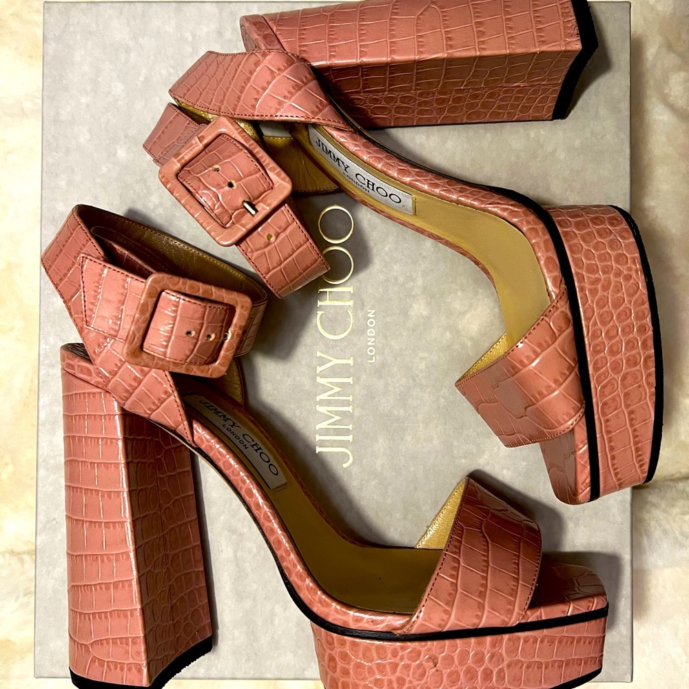 Jimmy Choo blush colo. sandals size 40.5 - Picture 8 of 16